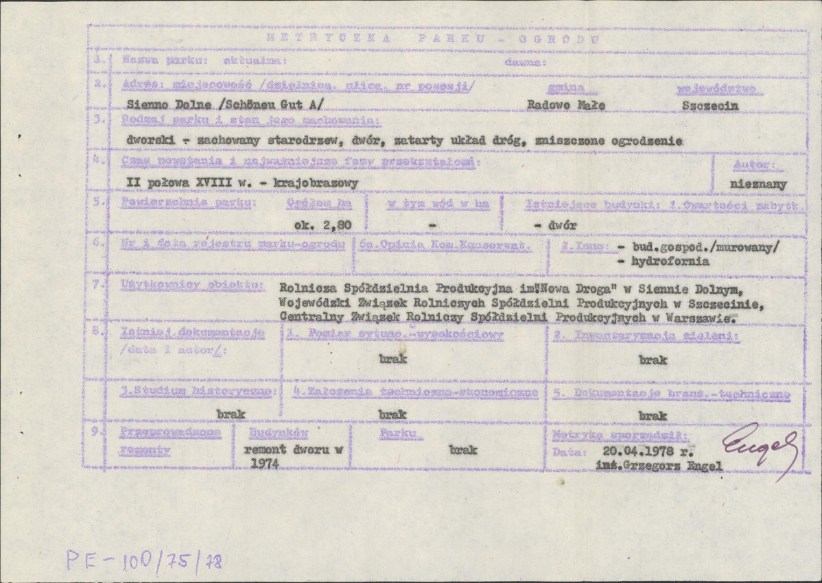 Ewidencja parkowa, skan nr 5