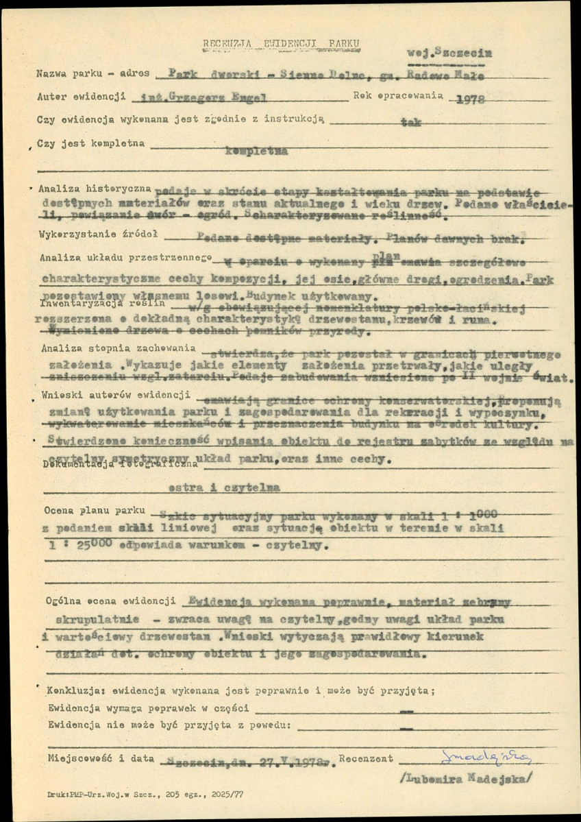 Ewidencja parkowa, skan nr 17