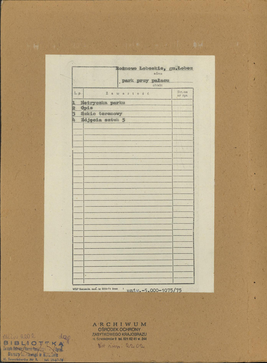 Ewidencja parkowa, skan nr 2