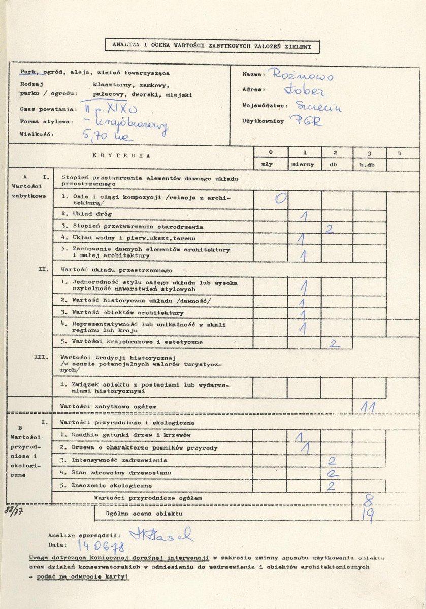 Ewidencja parkowa, skan nr 3