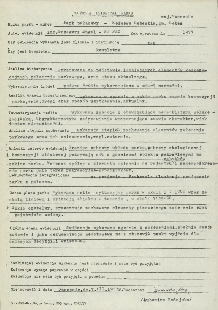 Ewidencja parkowa, skan nr 25