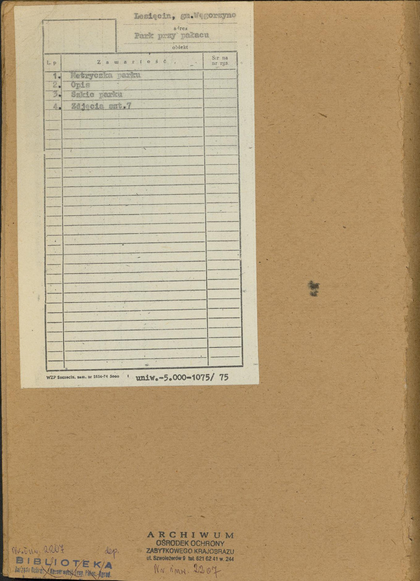 Ewidencja parkowa, skan nr 2