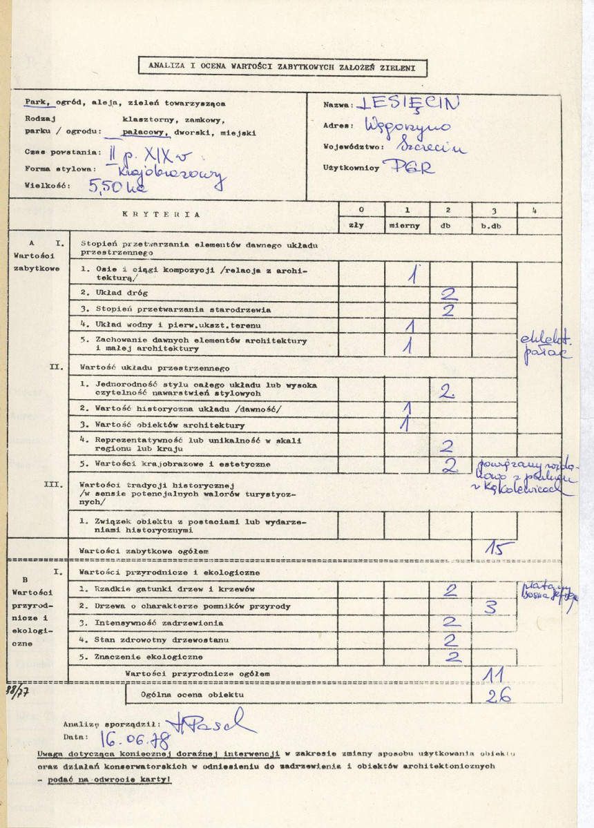 Ewidencja parkowa, skan nr 3
