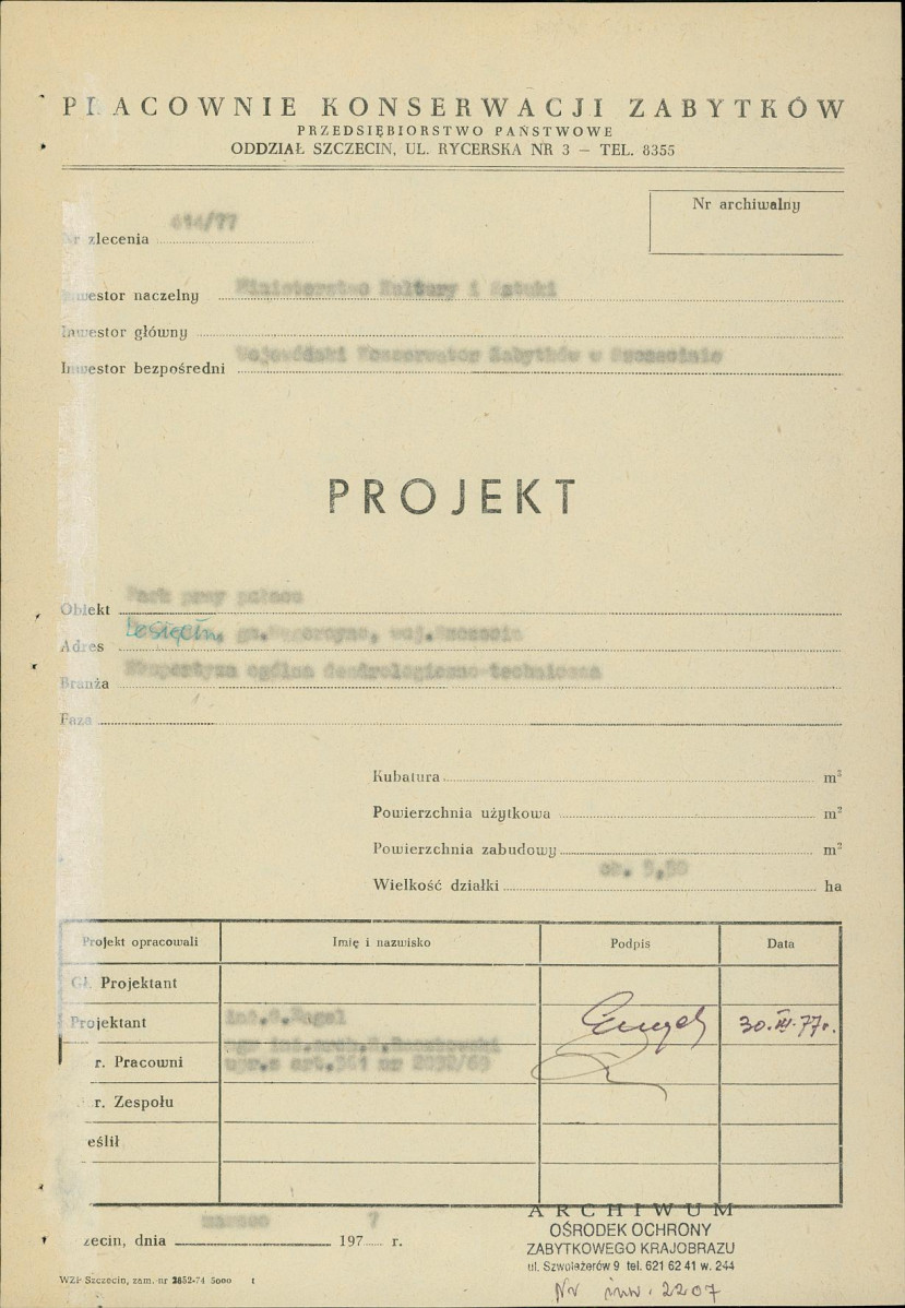 Ewidencja parkowa, skan nr 4