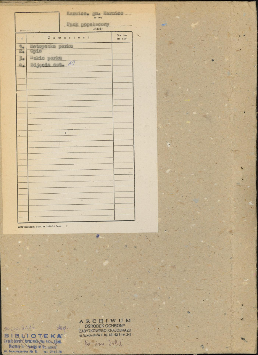 Ewidencja parkowa, skan nr 2