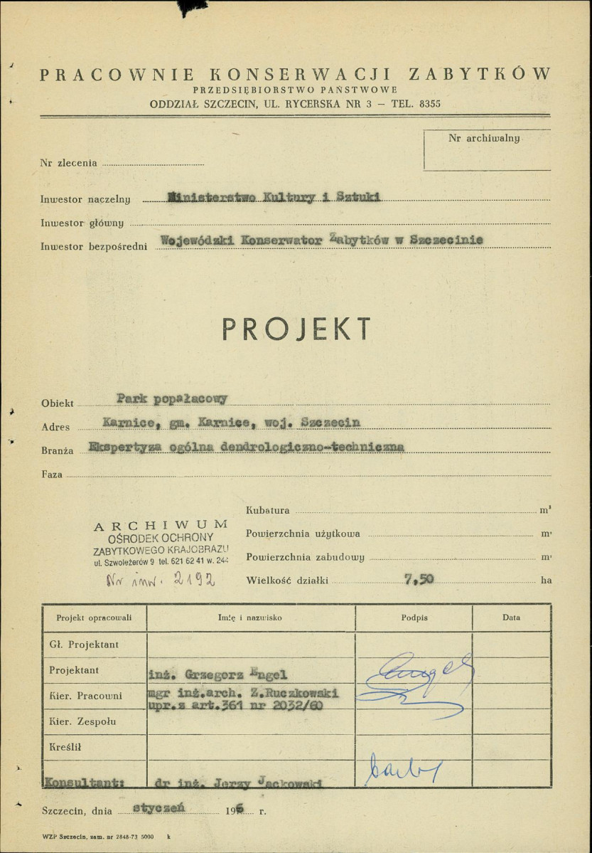 Ewidencja parkowa, skan nr 3