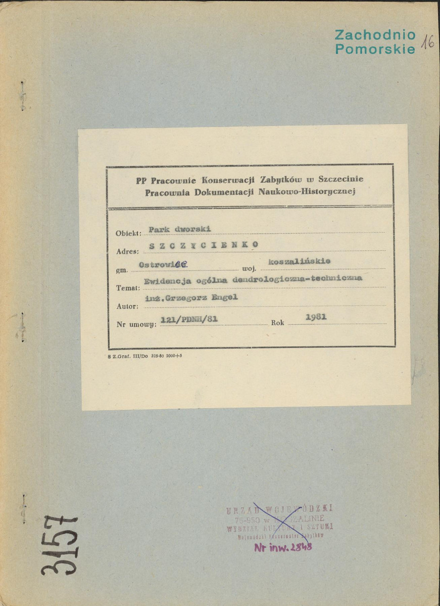 EP - Ewidencja parkowa, skan nr 1