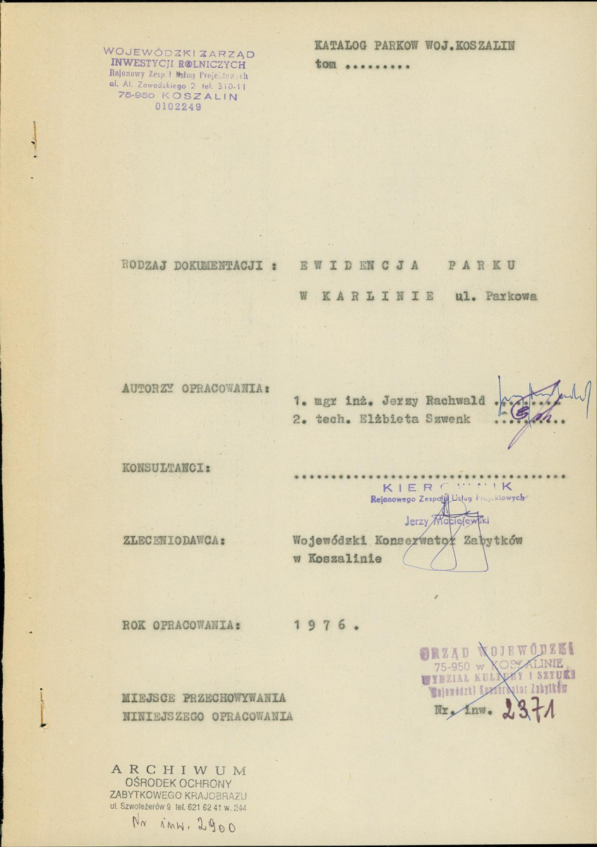 Ewidencja parkowa, skan nr 3