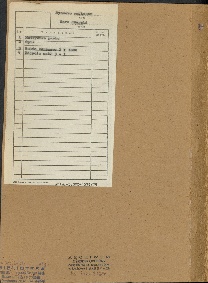 Ewidencja parkowa, skan nr 2
