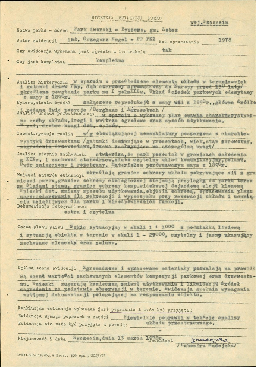 Ewidencja parkowa, skan nr 15