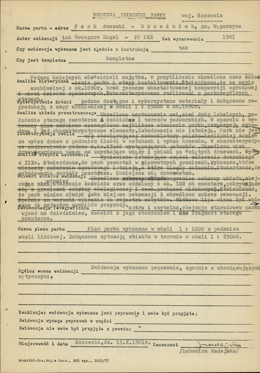 Ewidencja parkowa, skan nr 3