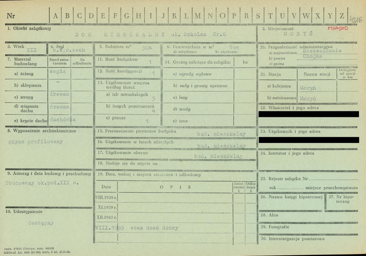KZ - Karta zielona, skan nr 1