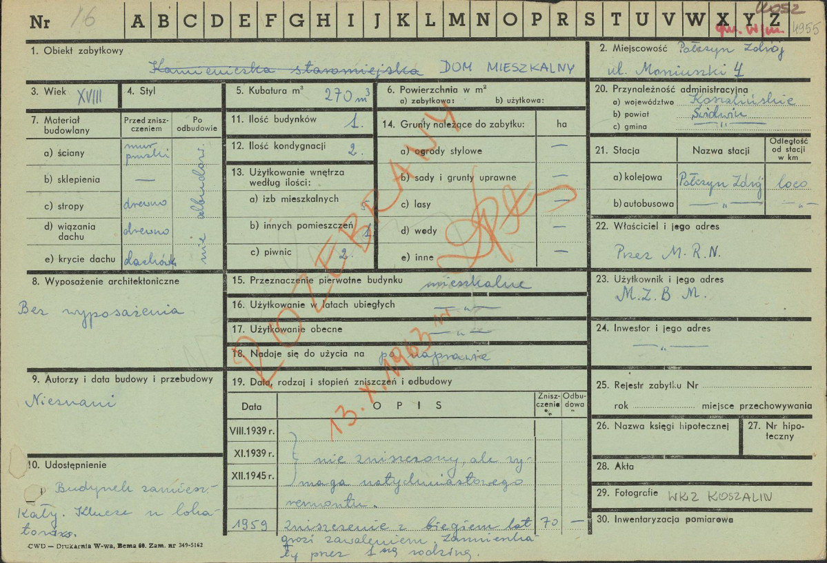 KZ - Karta zielona, skan nr 1