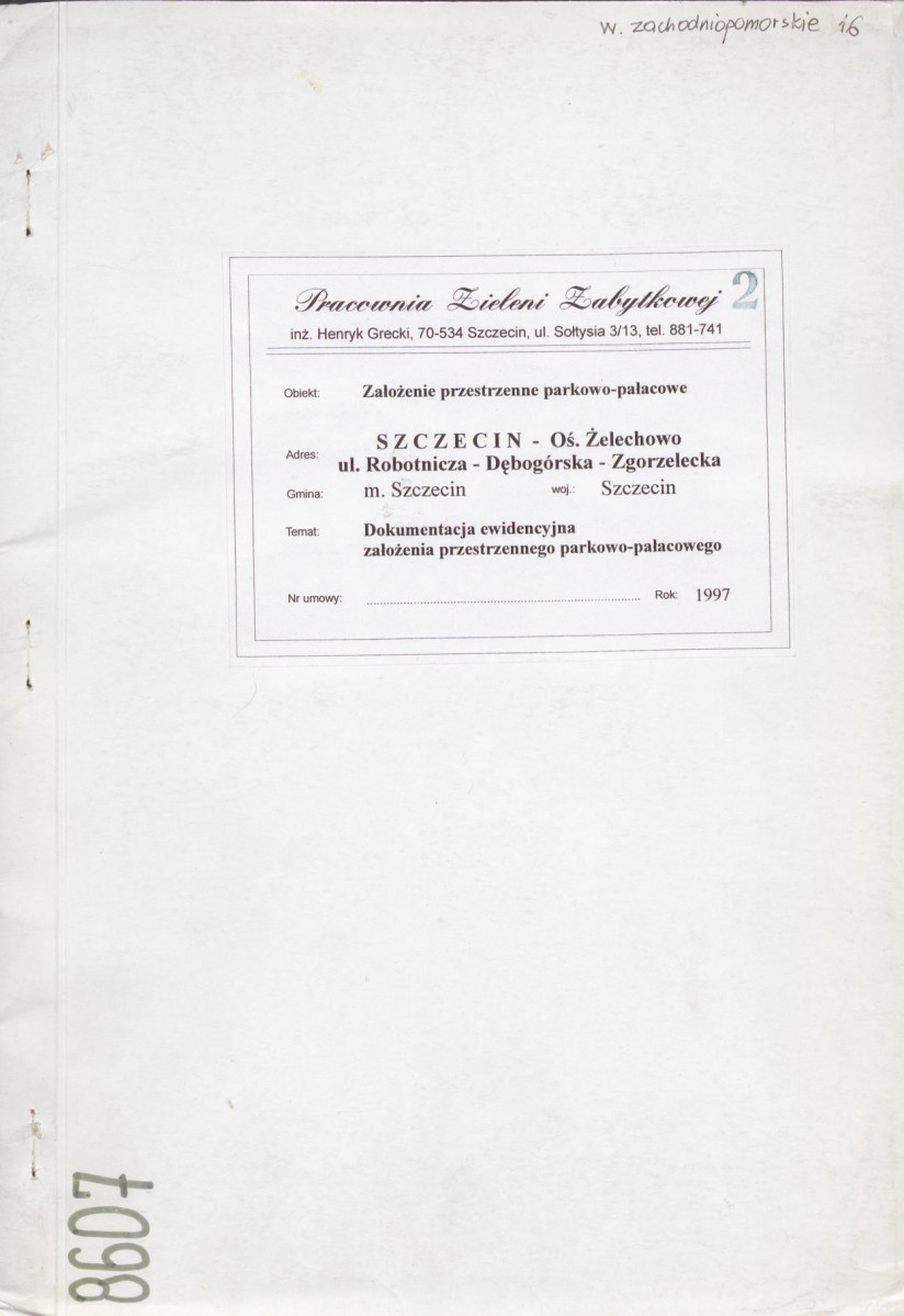 EP - Ewidencja parkowa, skan nr 1