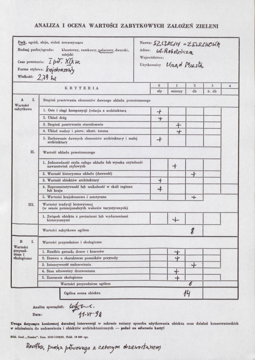 EP - Ewidencja parkowa, skan nr 3