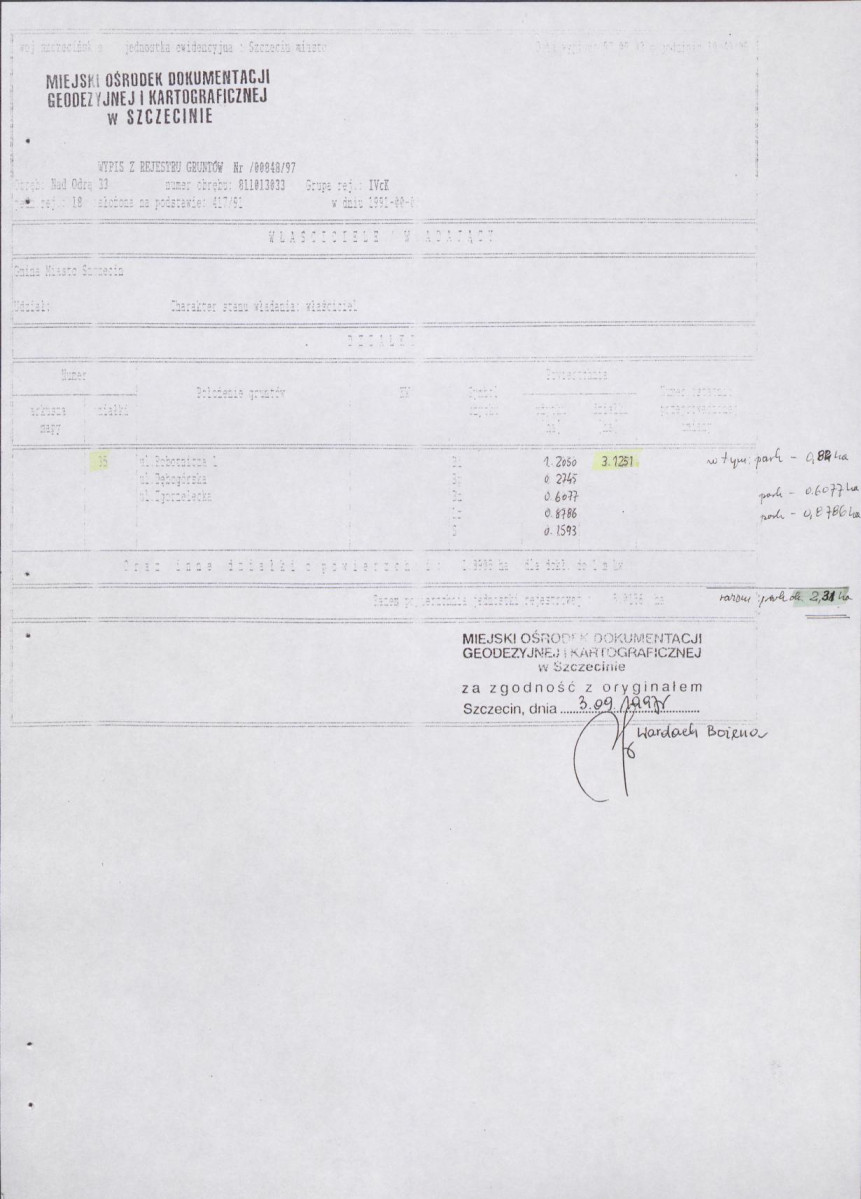 EP - Ewidencja parkowa, skan nr 22