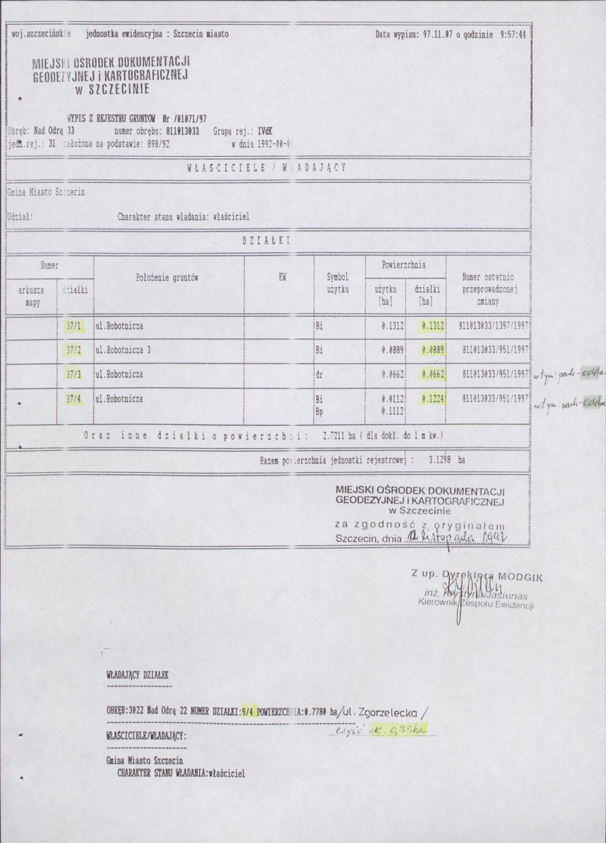 EP - Ewidencja parkowa, skan nr 25