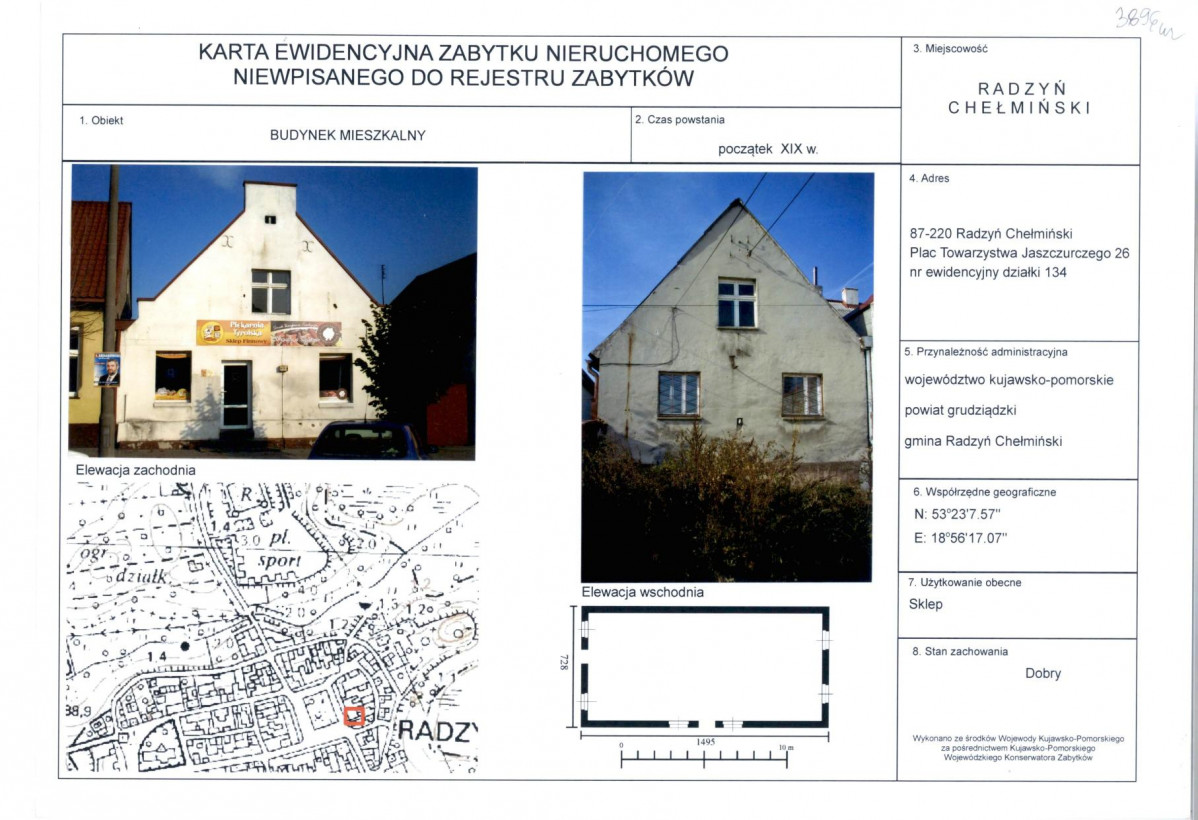 KEZN - Karta obiektu niewpisanego do rejestru, skan nr 1