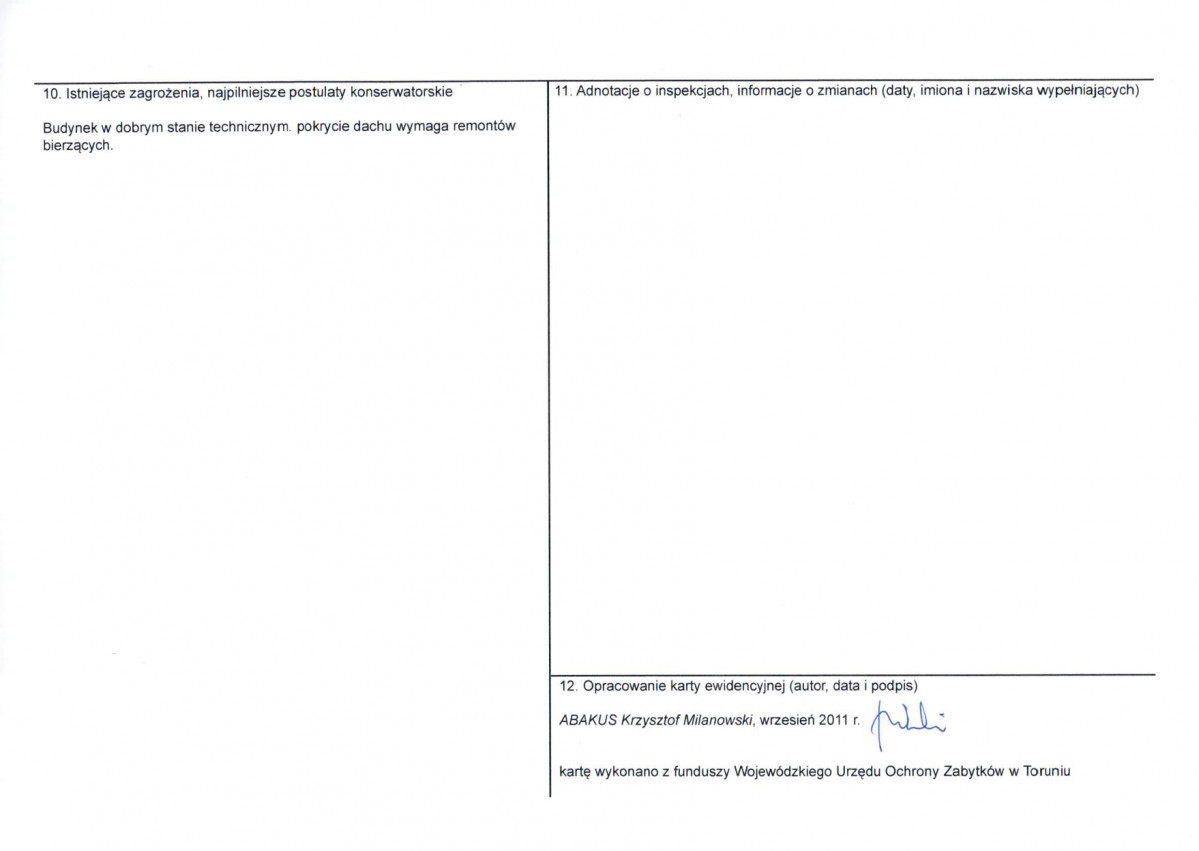 KEZN - Karta obiektu niewpisanego do rejestru, skan nr 2