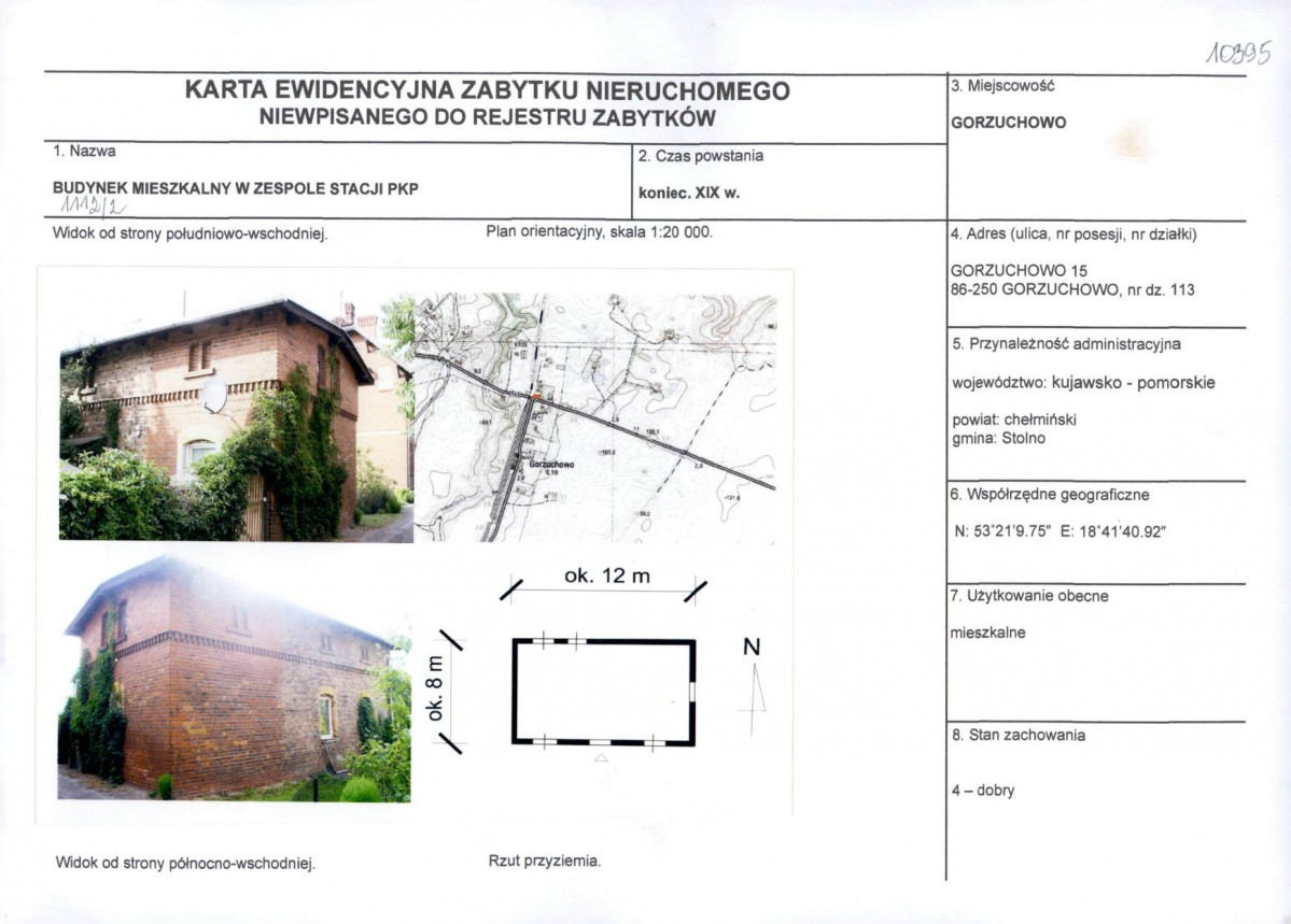 KEZN - Karta obiektu niewpisanego do rejestru, skan nr 1