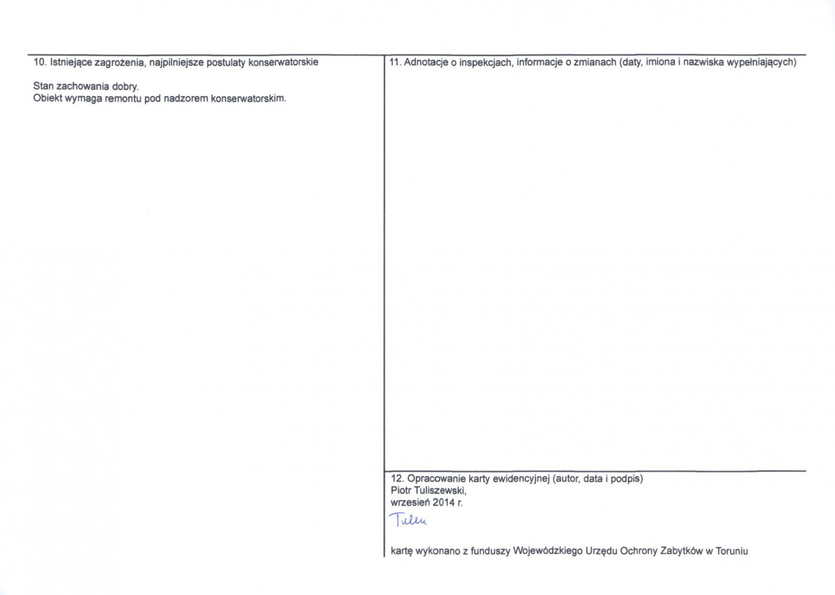 KEZN - Karta obiektu niewpisanego do rejestru, skan nr 2