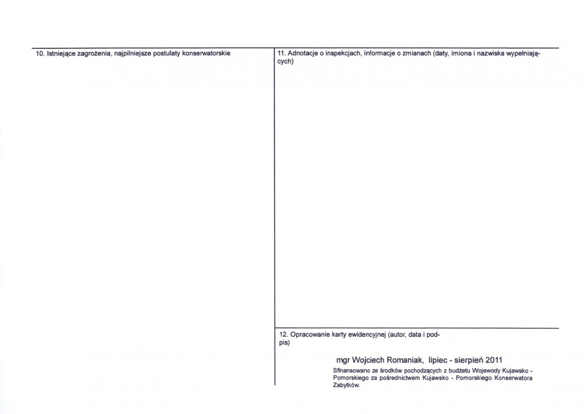 Karta obiektu niewpisanego do rejestru, skan nr 2