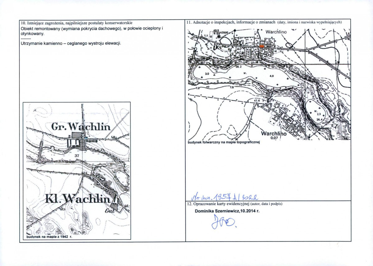 Karta obiektu niewpisanego do rejestru, skan nr 2