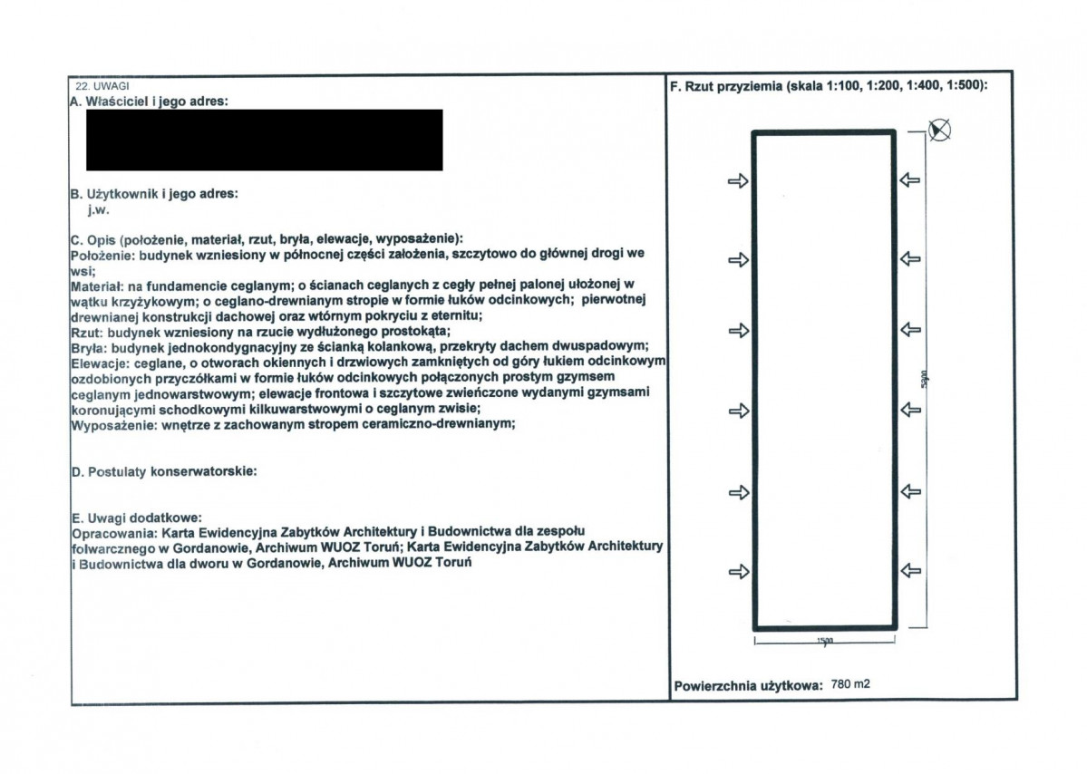 KEZN - Karta obiektu niewpisanego do rejestru, skan nr 2