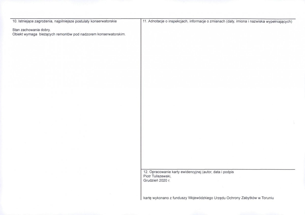 KEZN - Karta obiektu niewpisanego do rejestru, skan nr 2