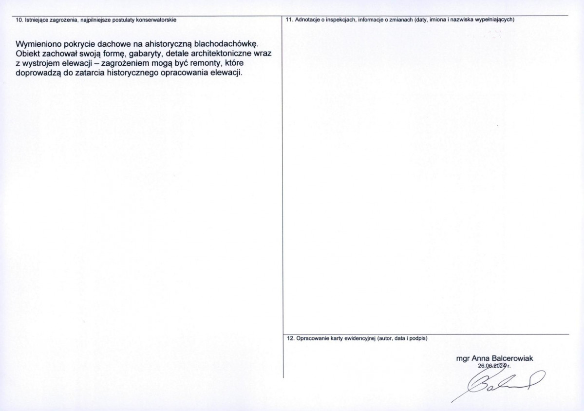 KEZN - Karta obiektu niewpisanego do rejestru, skan nr 2