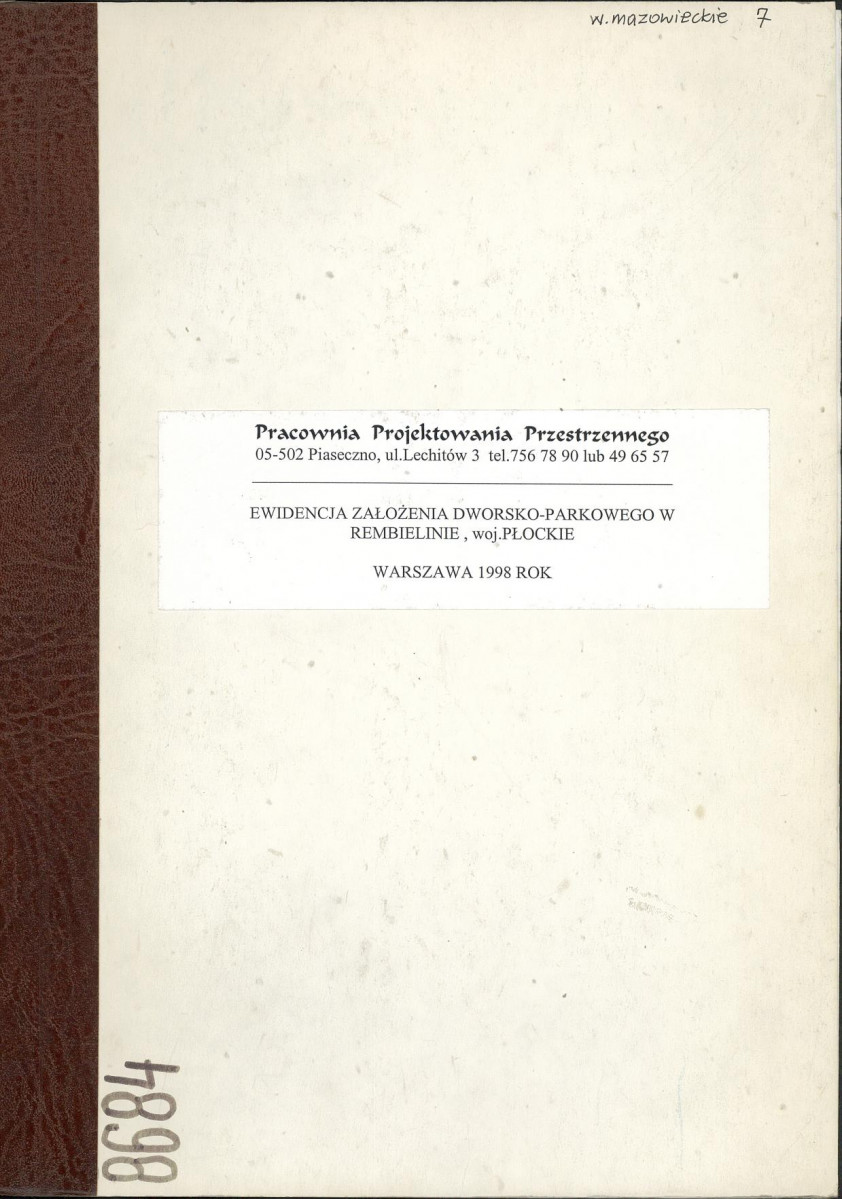 EP - Ewidencja parkowa, skan nr 1