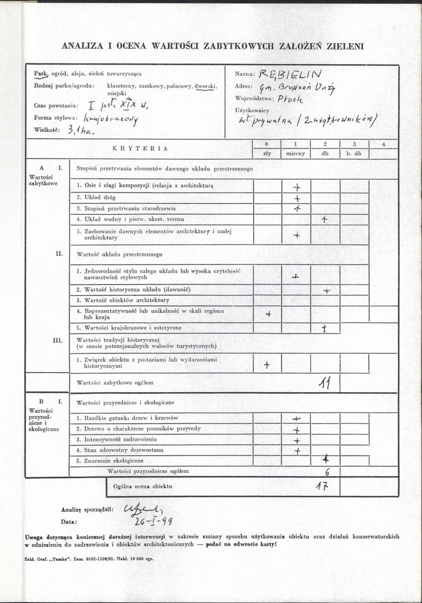 EP - Ewidencja parkowa, skan nr 3