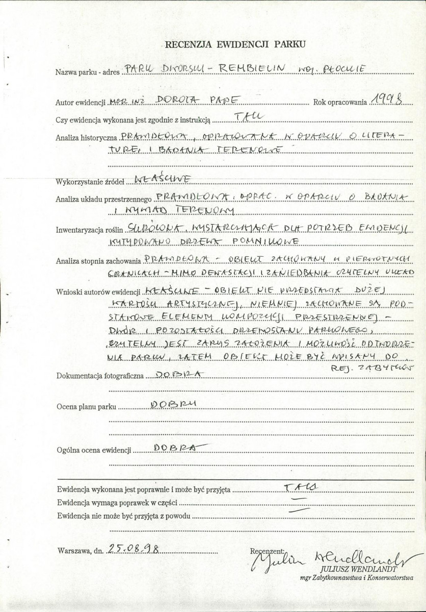 EP - Ewidencja parkowa, skan nr 5