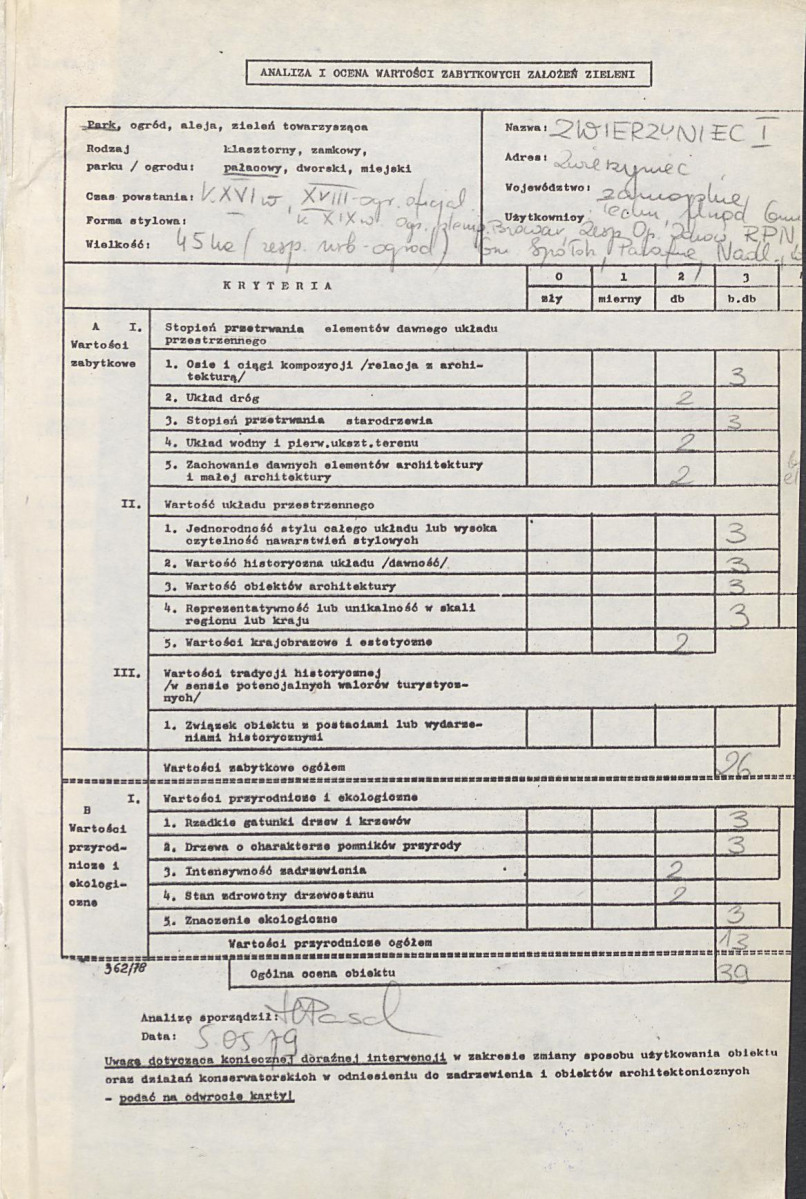EP - Ewidencja parkowa, skan nr 3