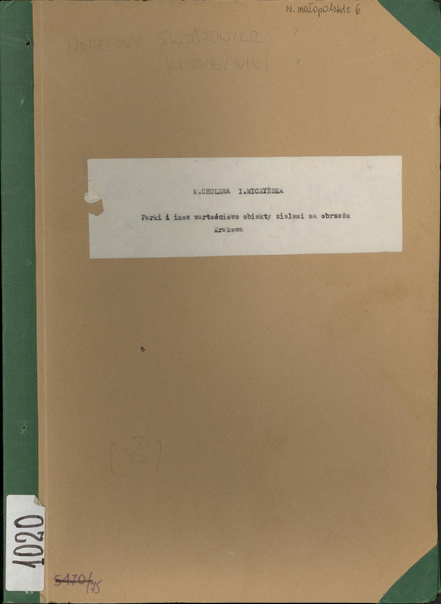 EP - Ewidencja parkowa, skan nr 1