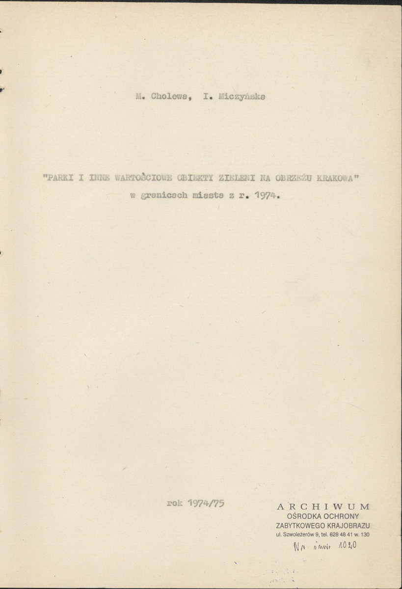 EP - Ewidencja parkowa, skan nr 3