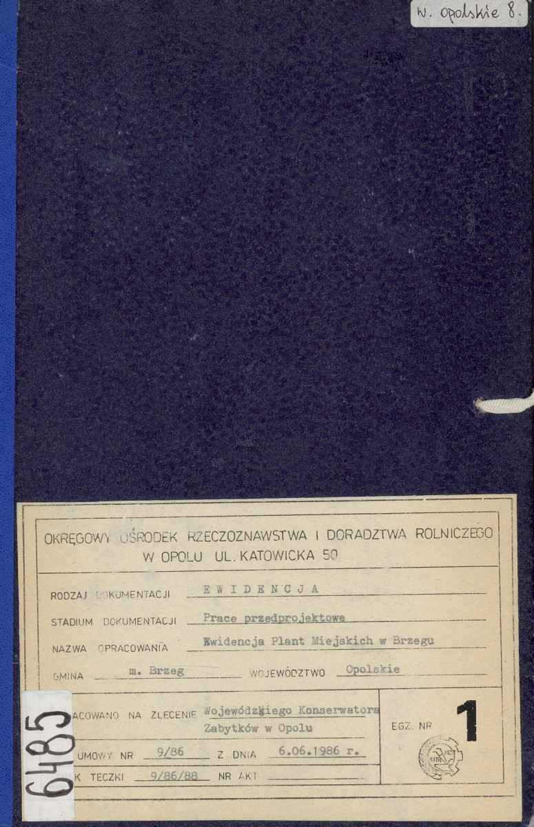 EP - Ewidencja parkowa, skan nr 1