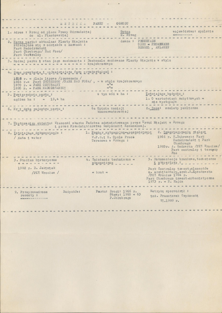 EP - Ewidencja parkowa, skan nr 6