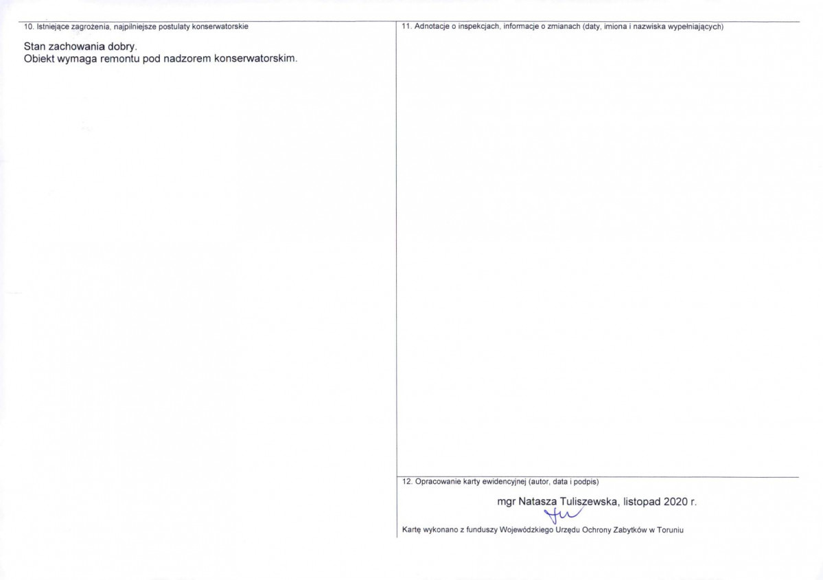 KEZN - Karta obiektu niewpisanego do rejestru, skan nr 2