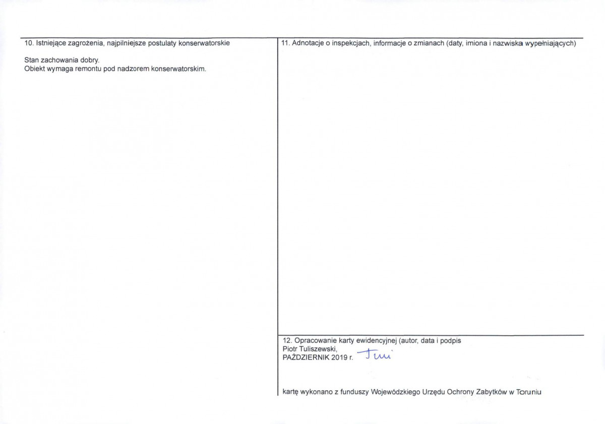 KEZN - Karta obiektu niewpisanego do rejestru, skan nr 2