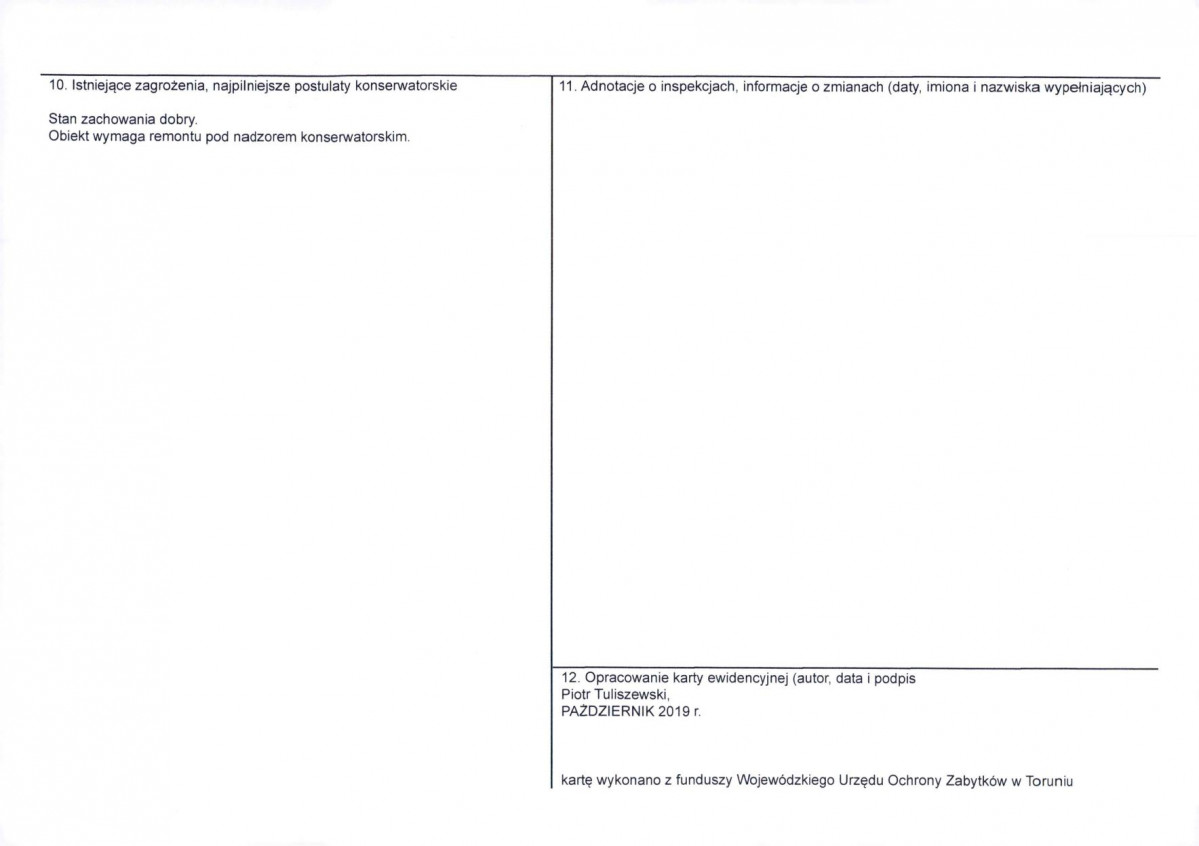 KEZN - Karta obiektu niewpisanego do rejestru, skan nr 2
