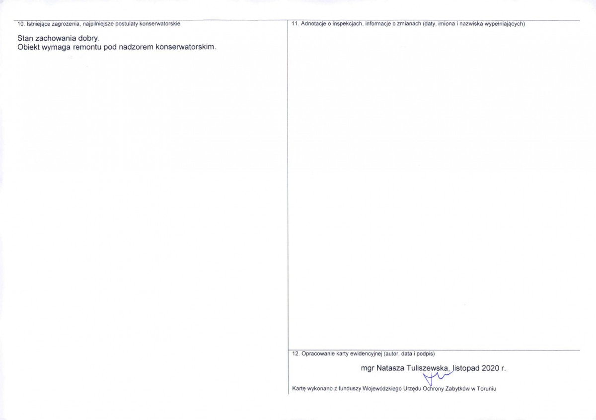 KEZN - Karta obiektu niewpisanego do rejestru, skan nr 2