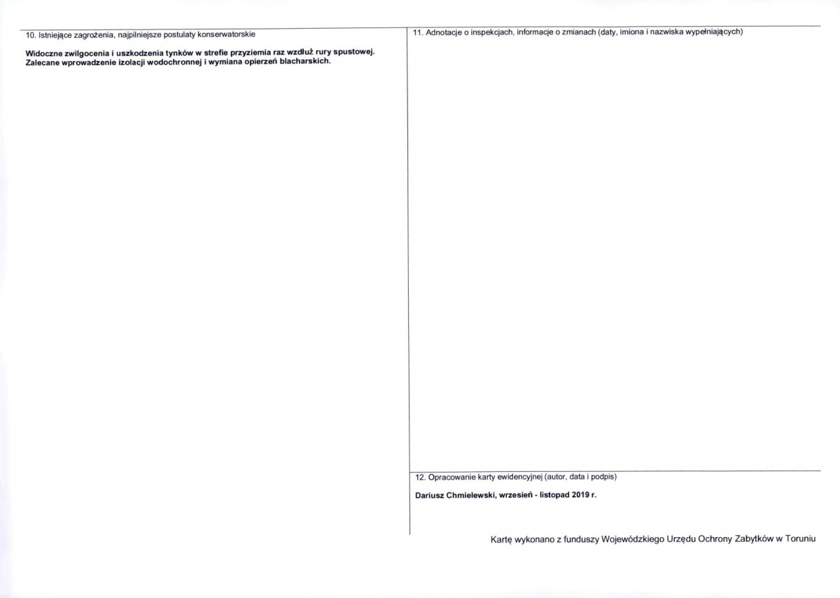 KEZN - Karta obiektu niewpisanego do rejestru, skan nr 2