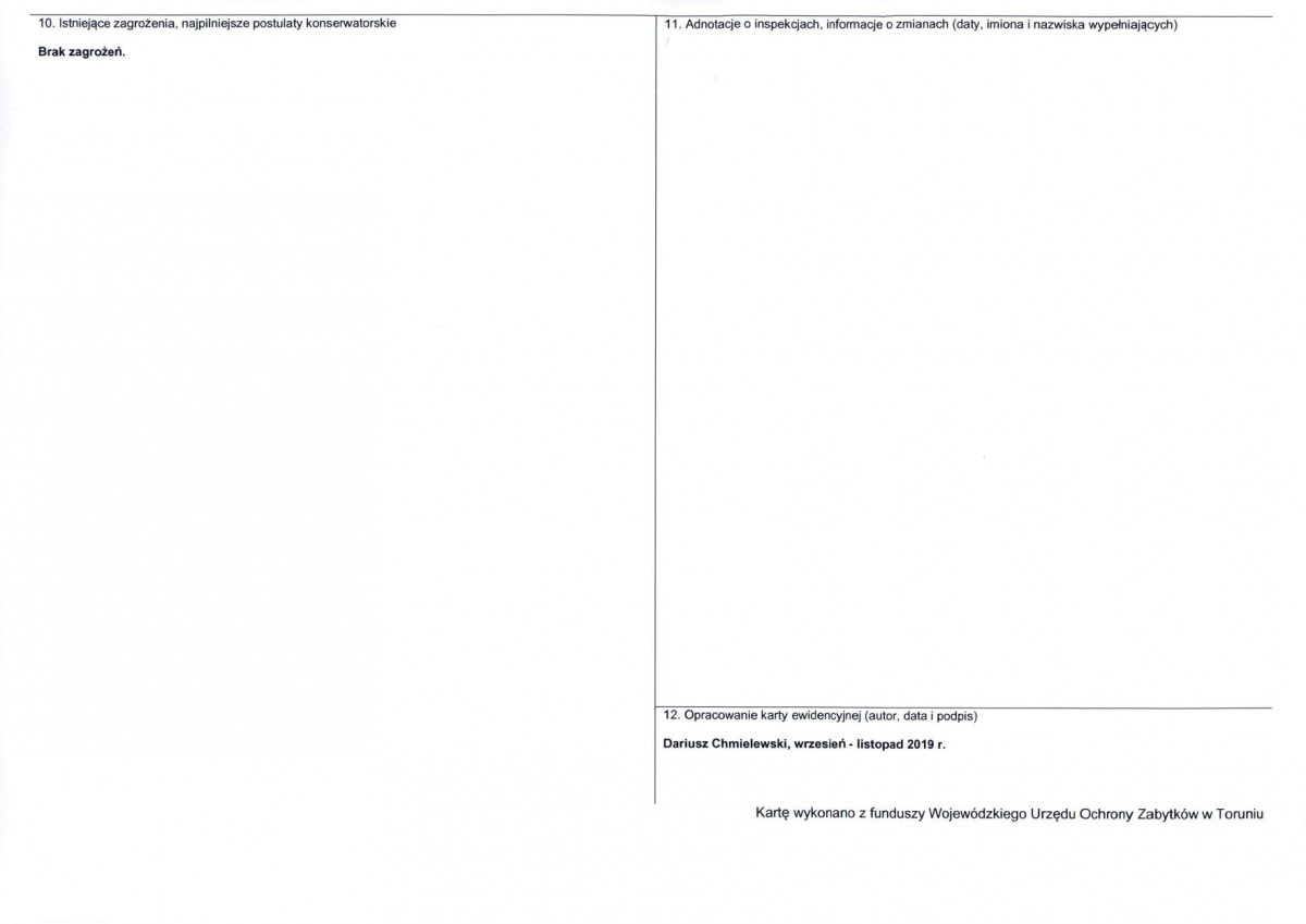 KEZN - Karta obiektu niewpisanego do rejestru, skan nr 2