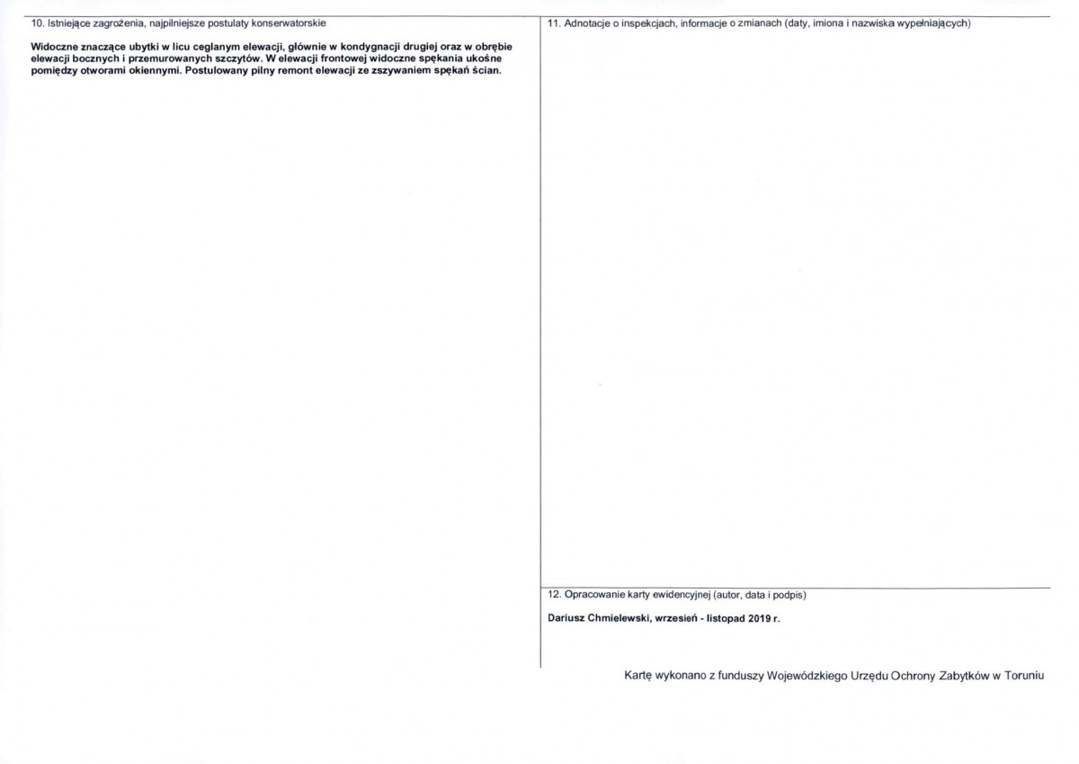 KEZN - Karta obiektu niewpisanego do rejestru, skan nr 2