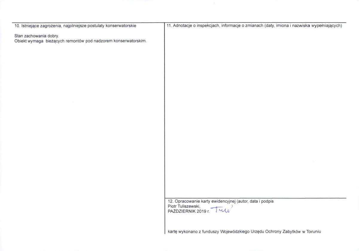 KEZN - Karta obiektu niewpisanego do rejestru, skan nr 2