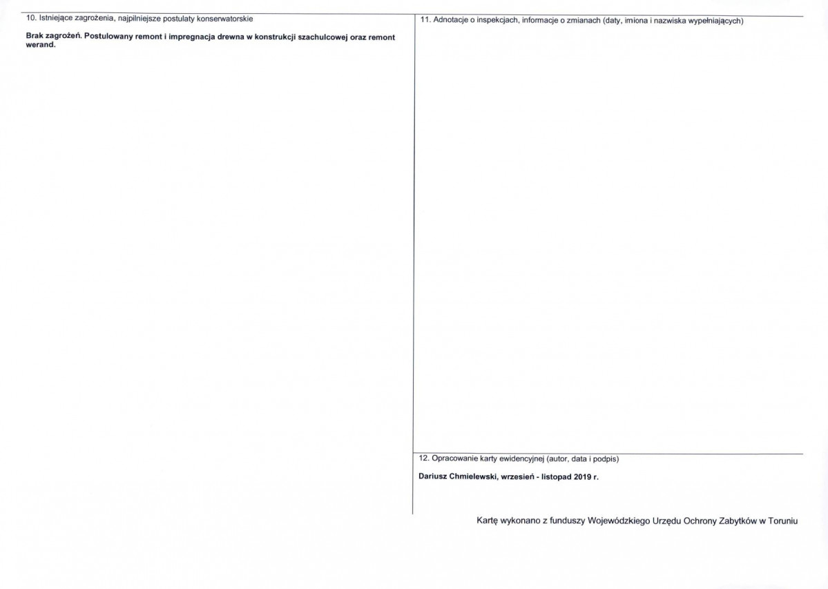 KEZN - Karta obiektu niewpisanego do rejestru, skan nr 2