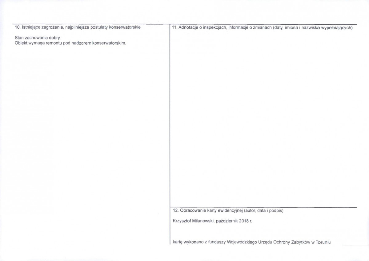 KEZN - Karta obiektu niewpisanego do rejestru, skan nr 2