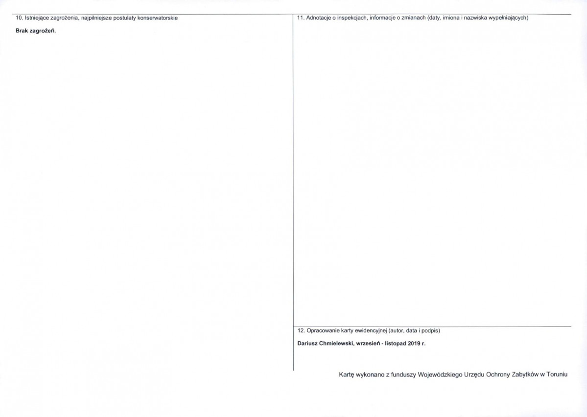 KEZN - Karta obiektu niewpisanego do rejestru, skan nr 2