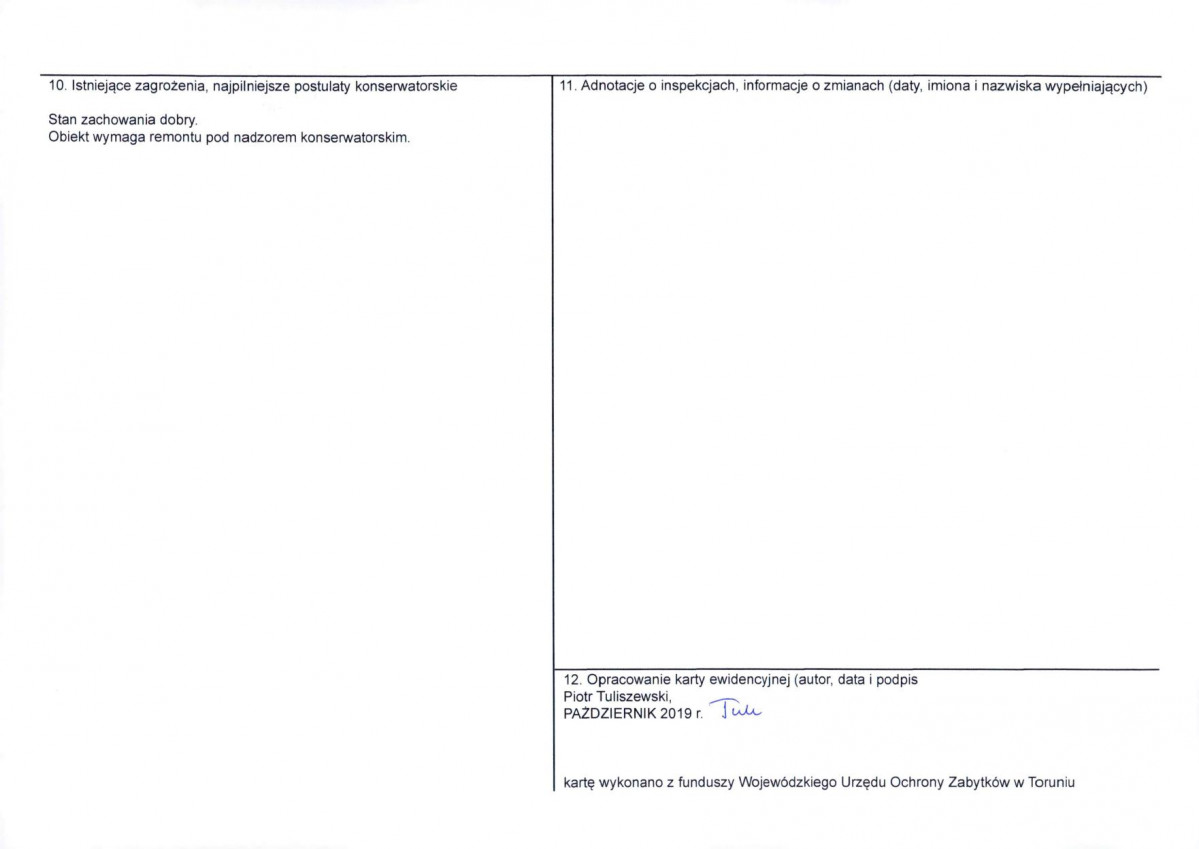 KEZN - Karta obiektu niewpisanego do rejestru, skan nr 2
